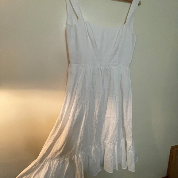 Reformation - Bucatini White Linen Dress- Size 6 - Picture 7 of 8